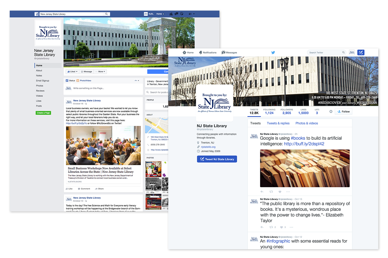 NJSL increased its social media presence by leveraging Twitter and Facebook.