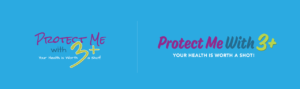 Springboard redesigned the Protect Me With 3+ logo to increase readability across various platforms