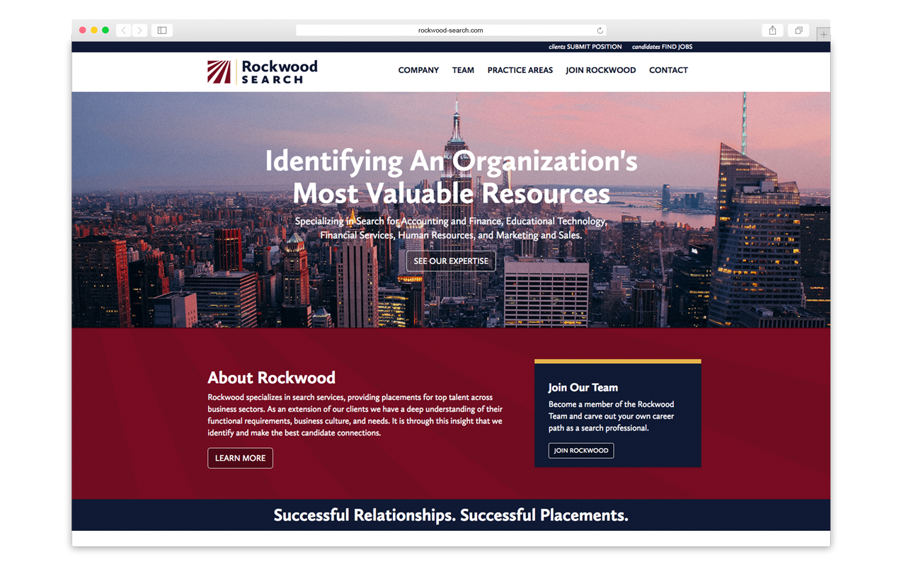 Rockwood Search website design