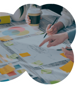 marketing strategy notes on table