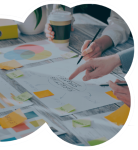 Marketing Strategy notes on table